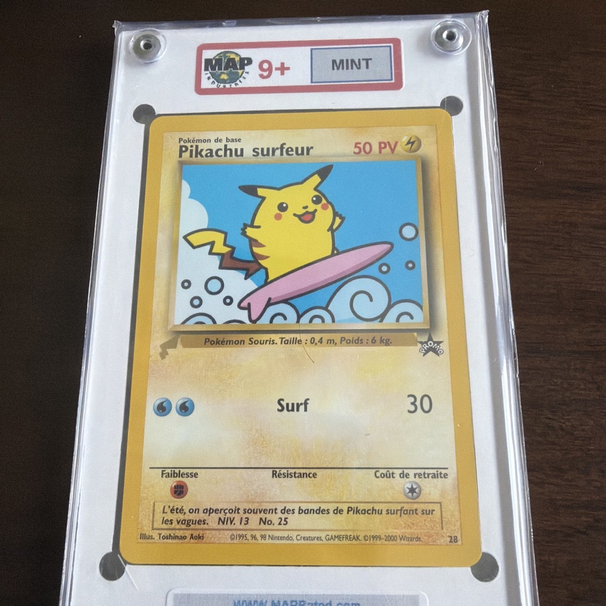 MAP 9+ MINT 2000 POKEMON PIKACHU WORLD COLLECTION FRENCH #28