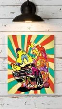 mopar man cave art roadrunner chromaluxe 8x10 shadow mount system