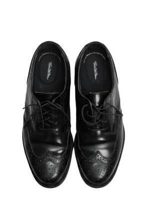 Thom Mcan Black Wingtip Brogues Mens Shoes Size 10