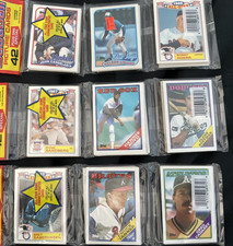 Lot of Six (6) 1988 Topps Baseball Rack Packs 42 Cards Per Pack Sealed Unopened!