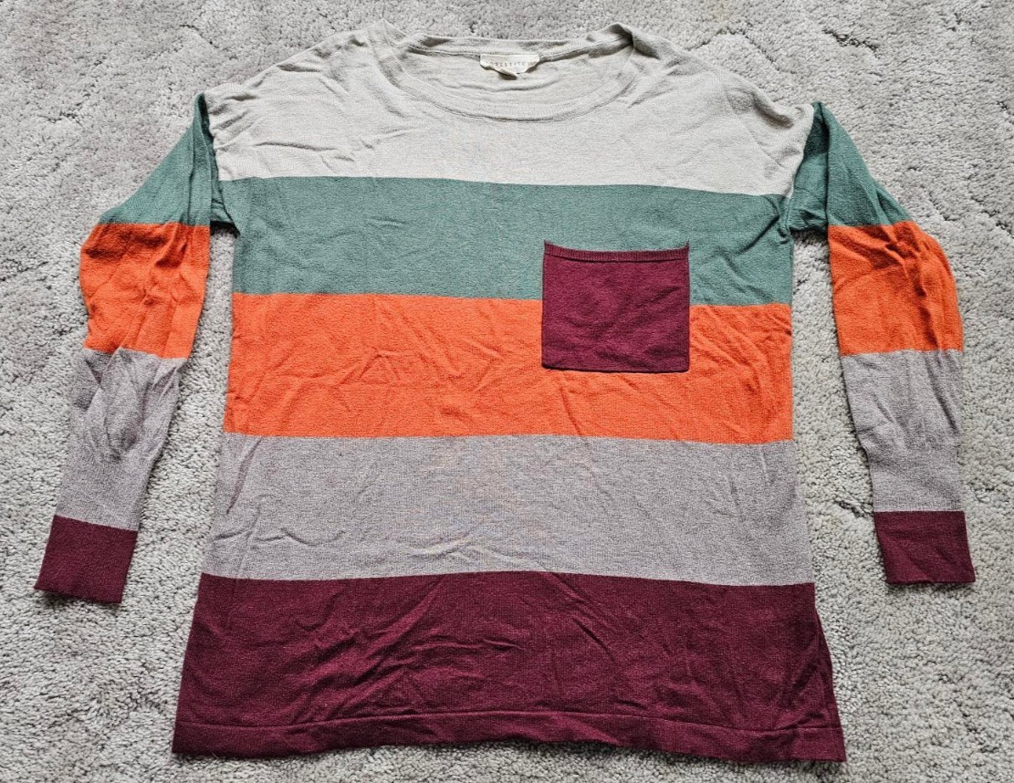 Lovestitch striped multicolor pullover sweater si… - image 1