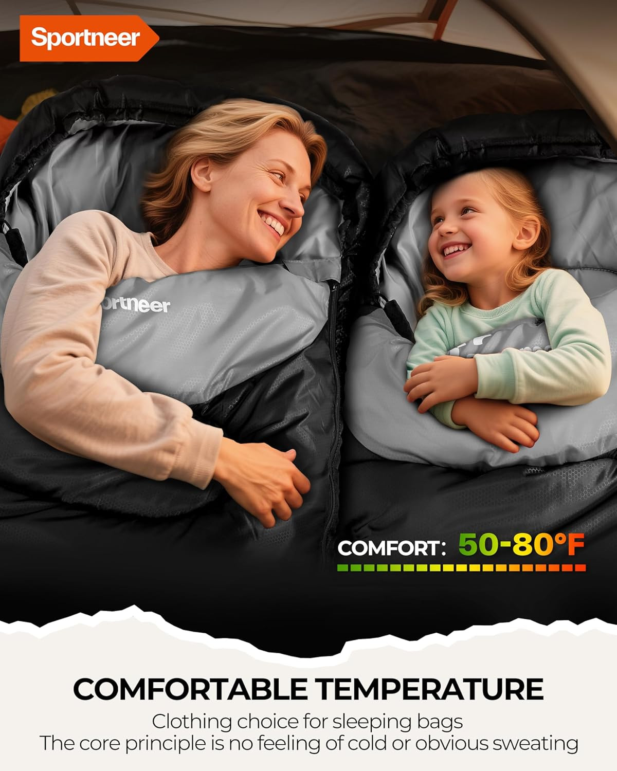 Sac de couchage technique isolant pour le trekking - Finition premium microfibre