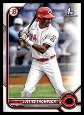 2022 Bowman 1st Edition  Justice Thompson #BP-59 Cincinnati Reds Baseball Card