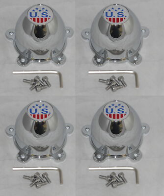 4 CAP DEAL U.S. MAGS 1002-20 CAP M-729 S1010-03 WHEEL RIM CHROME CENTER CAPS 