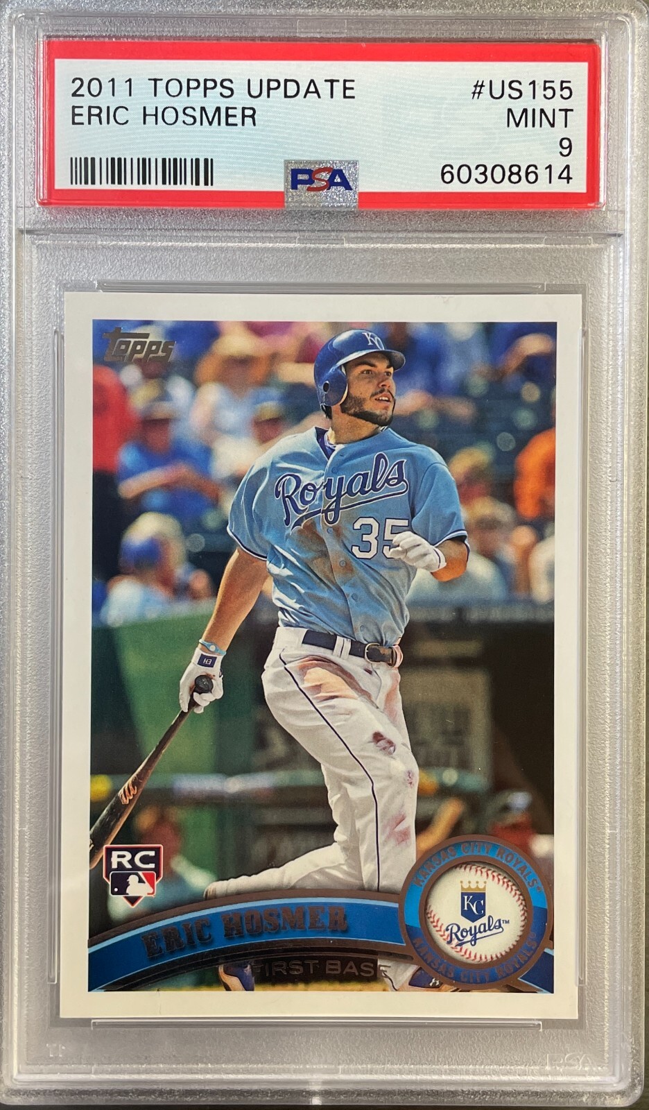 ERIC HOSMER 2011 Topps Update #US155 PSA 9 MINT RC QTY