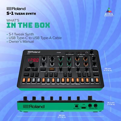 Roland S-1 Tweak Synthesizer AIRA Compact Polyphonic Module S1