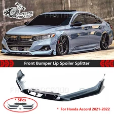 For Honda Accord 2021-22 Sonic Grey ACR Style Front Bumper Lip Splitter Spoiler