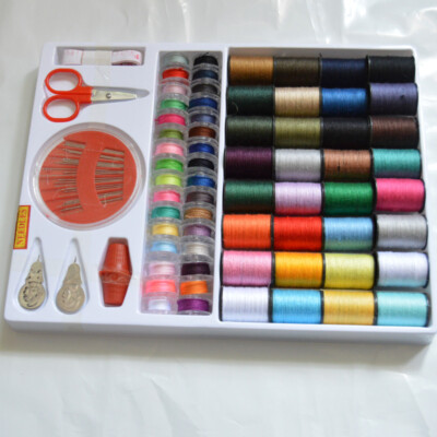 100pcs Sewing Machine Thread Set Needle Color Sewing Snip Spool Bobbin Kit Reel