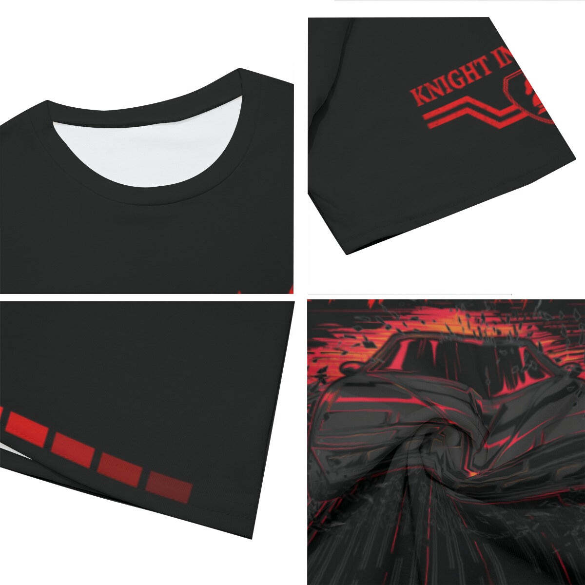 Knight Rider Kitt Shirt Black Red | eBay