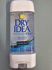 4 PACK Dry Idea Advanced Antiperspirant Deodorant Gel Clear Powder Fresh 3oz