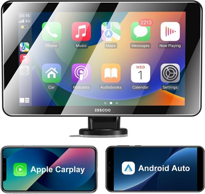 ESSGOO 7 Zoll IPS Touch-Display  ️ Apple CarPlay & Android Auto, Siri, AUX