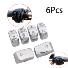 Motorcycle Handle Controls Switch Caps Button Cover  For Harley XL Dyna Softail