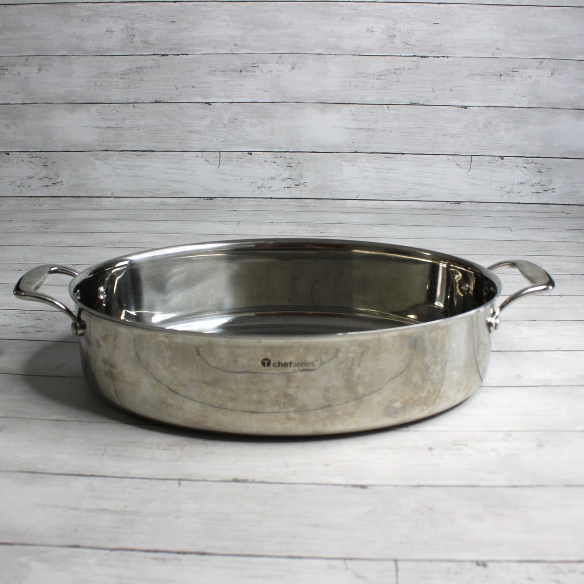Tupperware Chef Series Stainless Steel Open Turkey Roaster