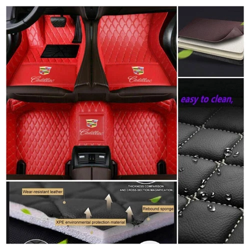 For Cadillac All Models Car Floor Mats Front Rear Carpets Auto Mats Waterproof - Bild 6 von 35