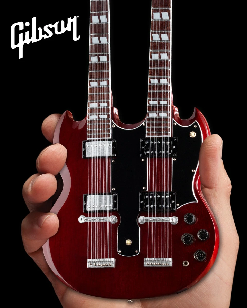 Led Zeppelin Jimmy Page Guitar Double Neck Cherry Gibson SG Mini