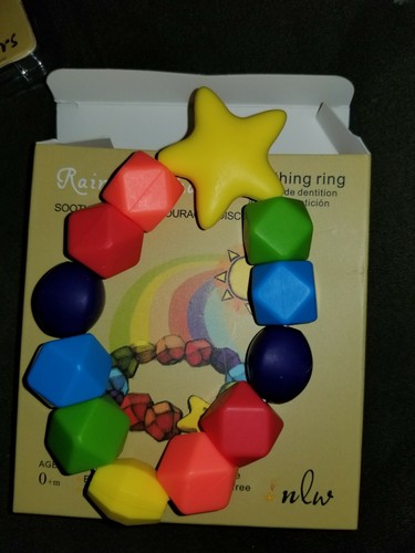 NEW Little Wonders Wonderful Wishes Teething Rings 2 Rainbow Pride Baby Teethers - Picture 7 of 12