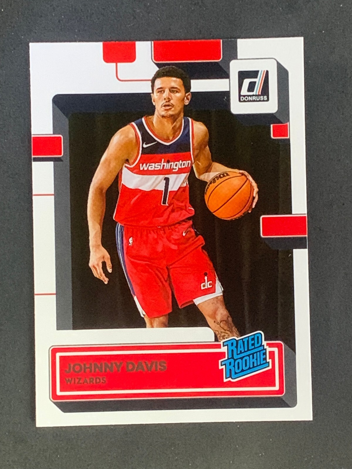 2022-23 Panini Donruss Basketball Johnny Davis 210 Rated Rookie RC - Wizards