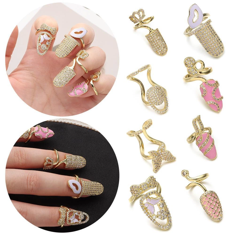 Fingernail jewelry shop rings