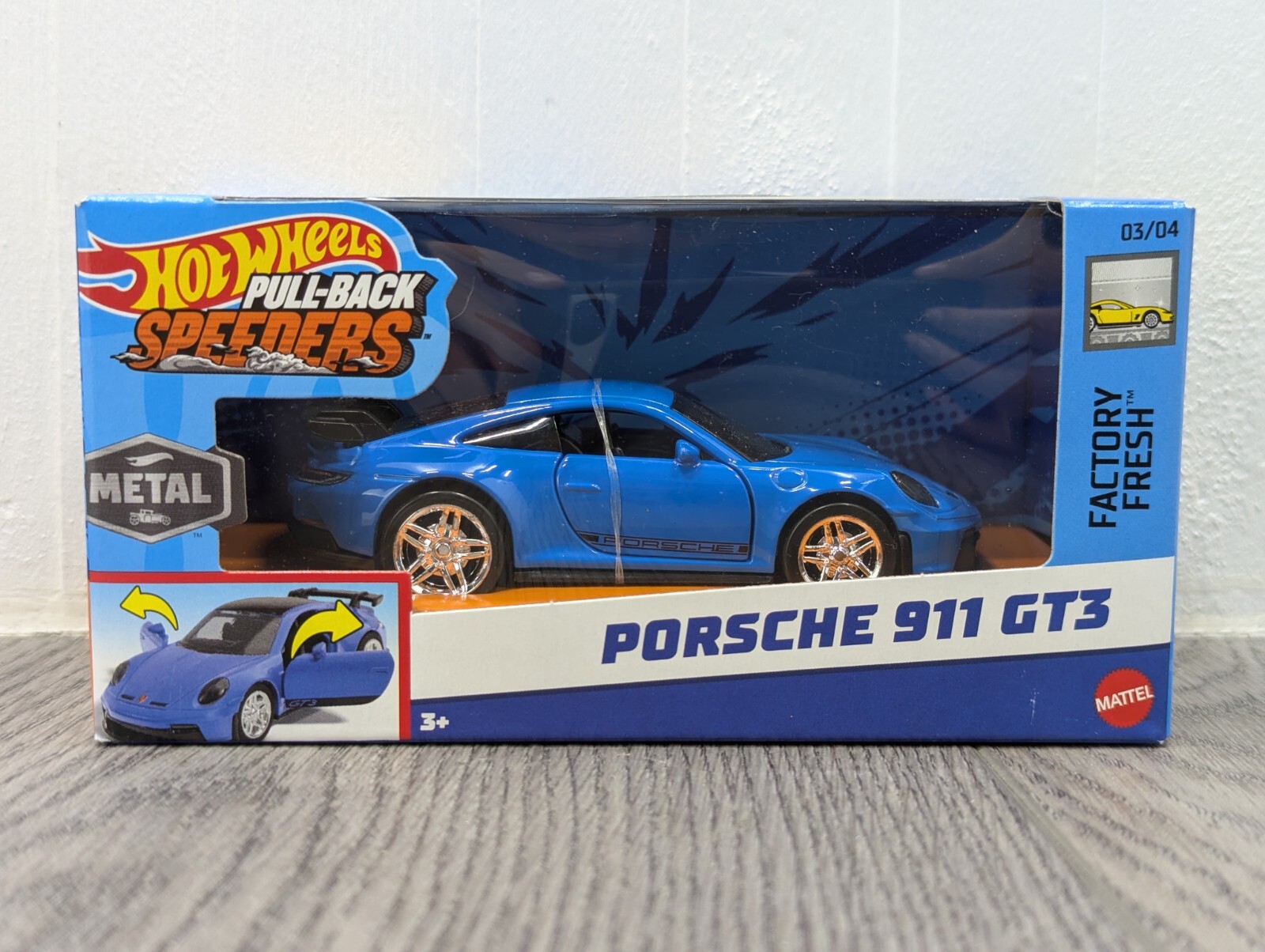Hot Wheels Pull-Back Speeders Porsche 911 GT3 NEW!