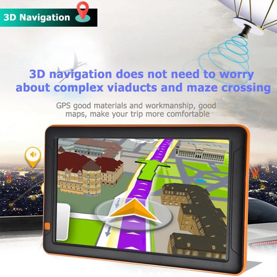 9" Car GPS Navigation TFT Free Maps 8GB+256MB Navigator Sat Nav HD LCD Display - Image 4 of 4