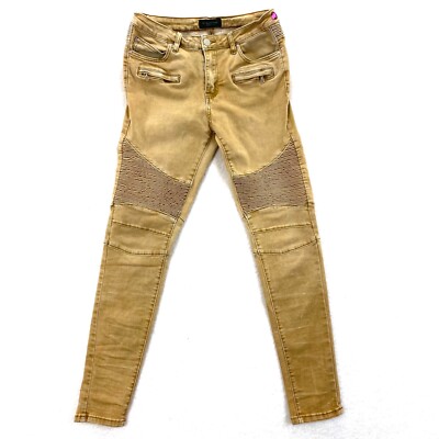 American Bazi Tan Moto Skinny Jeans 