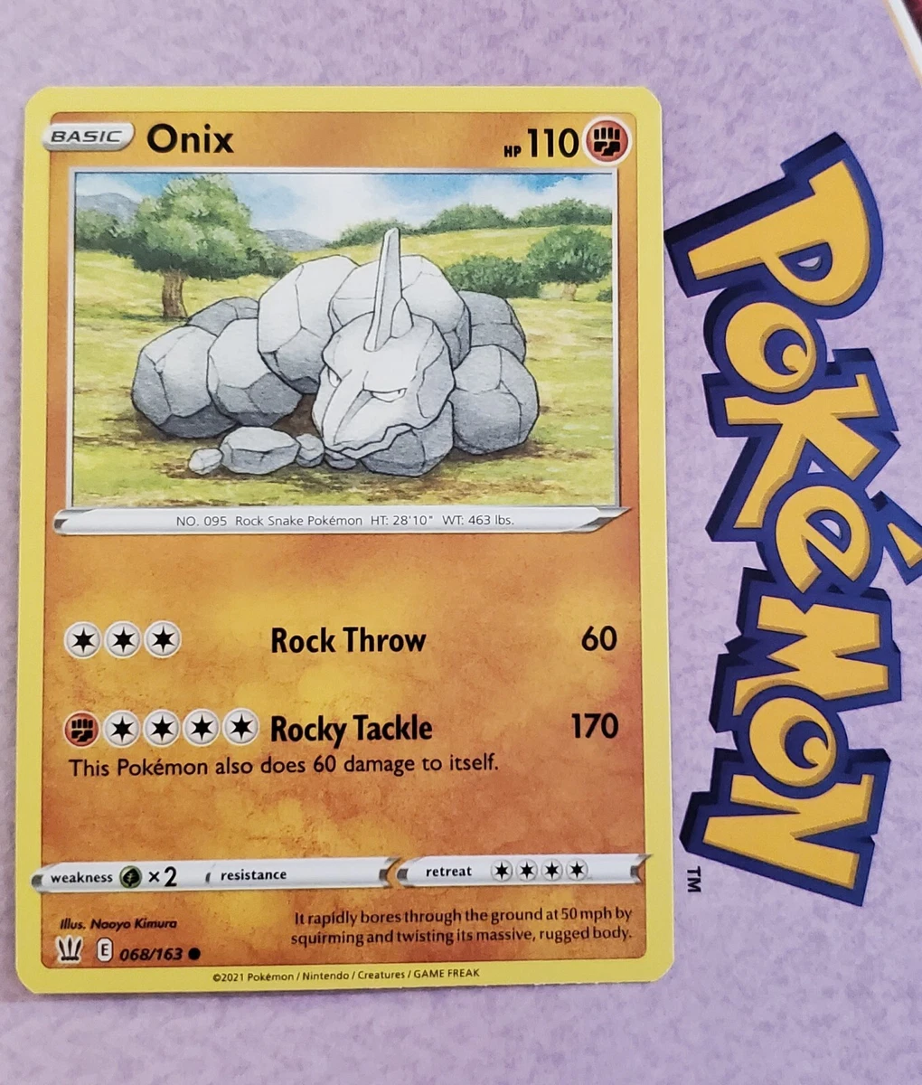 OFFICIAL Pokémon trading card Onix 068/163 Sword & Shield 5 Battle Styles