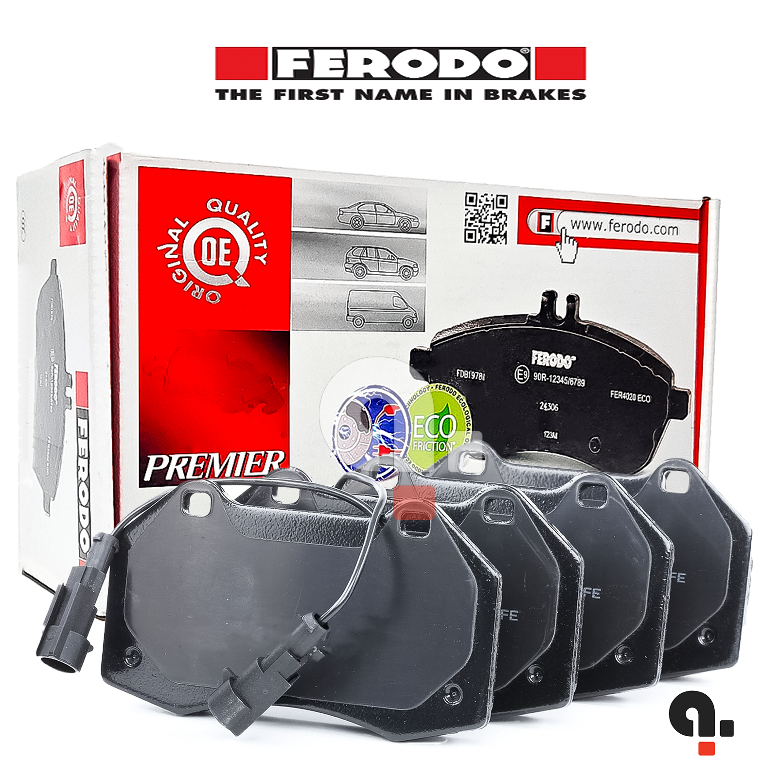 Kit Pastiglie Freno anteriori Ferodo per Fiat Abarth 500 595 695 Alfa Mito 1.4