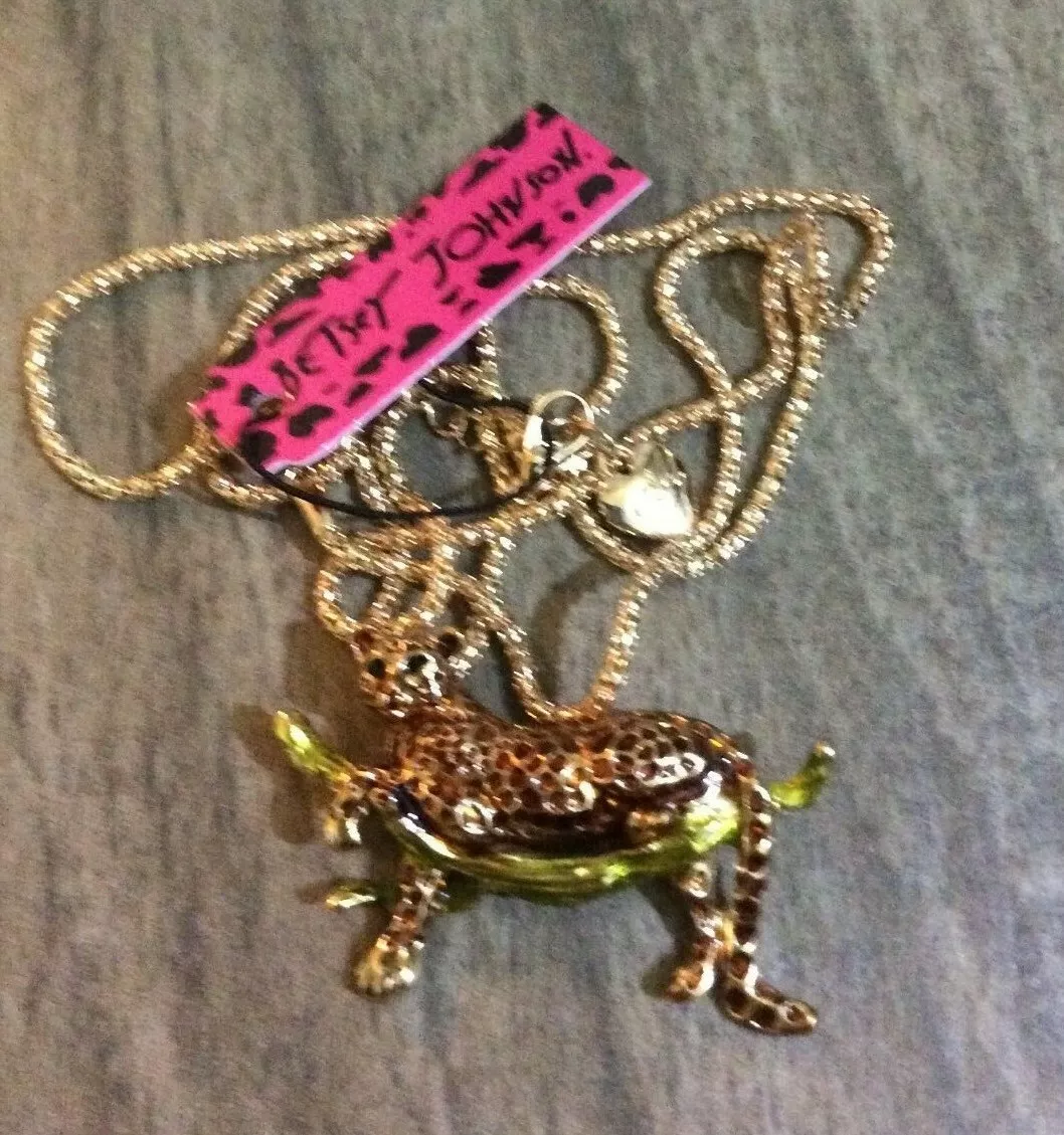 Betsey johnson hotsell panther necklace