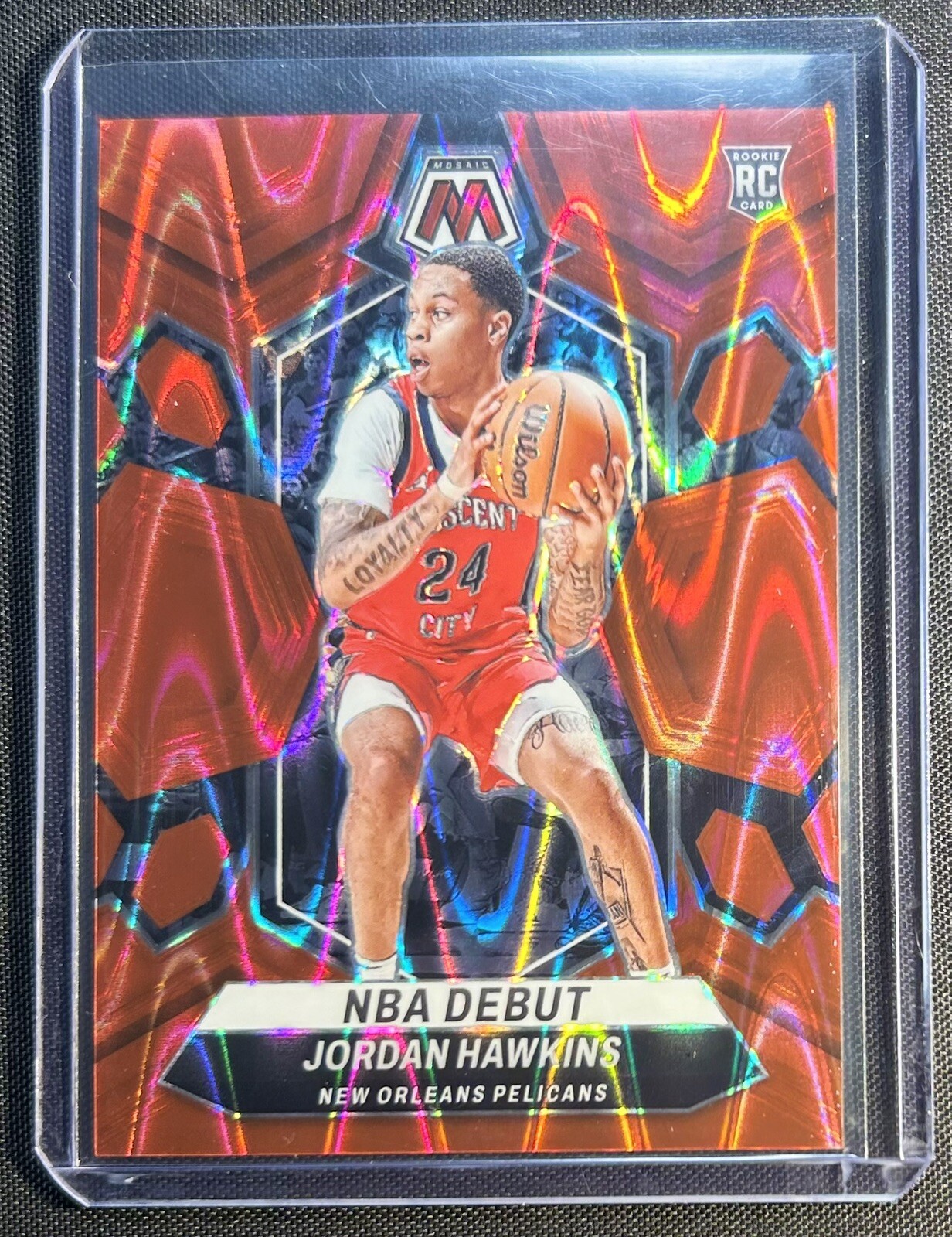2023 Mosaic Debut Red Seismic Prizm /299 Jordan Hawkins Rookie RC Pelicans #253