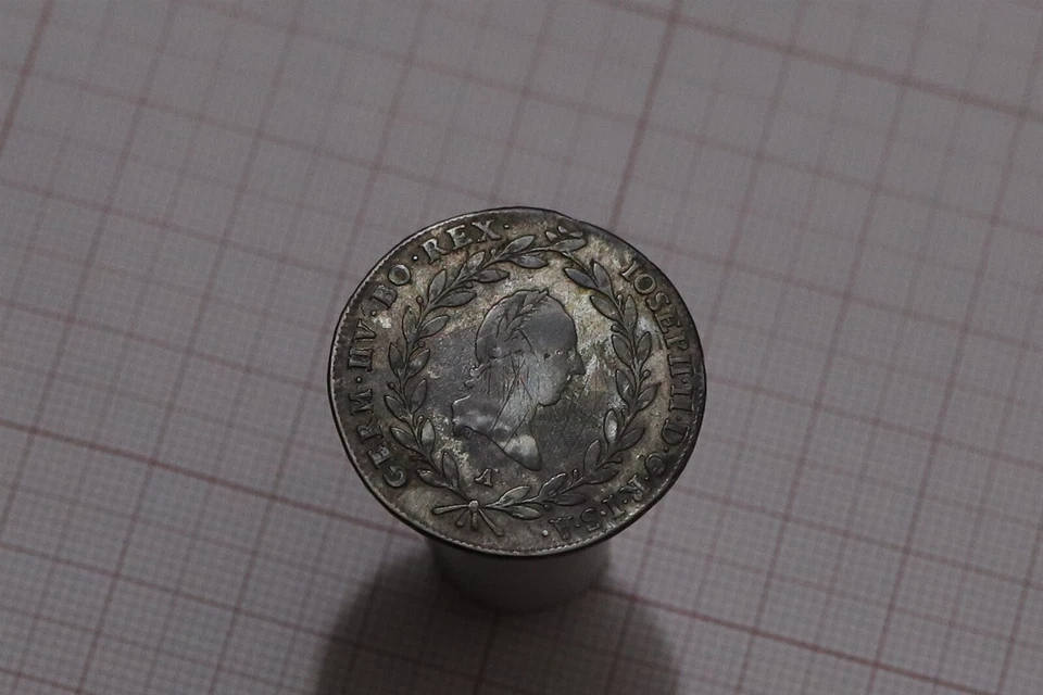 🧭 🇦🇹 AUSTRIA 20 KREUZER 1786 A SILVER B77 #Z6070 - Image 2 of 2
