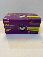 Staples Two Hole Punch w/ Rubberized Grip - 30 Sheet Capacity NEW