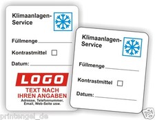  KFZ-Serviceaufkleber Klimaanlagen Service Au...
