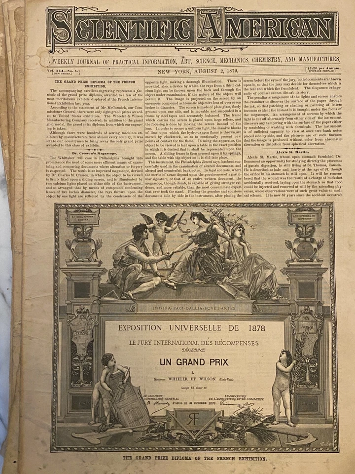 1879 Scientific American Forty One Issues Edison Electric Light Patent - Image 4 of 4
