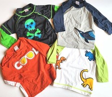 Gymboree 18-24 mo Boys Swim Shop Rash Guard Set Skull Dinosaur blue NWT
