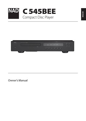 Bedienungsanleitung-Operation Instructions für NAD C 545 BEE 