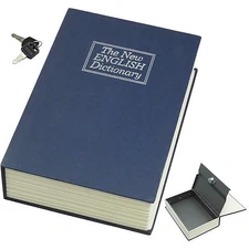 Dictionary Secret Book Hidden Safe With Key Lock Book Safe In Navy(Large Size)