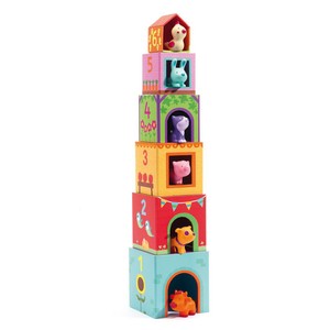 kids stacking blocks