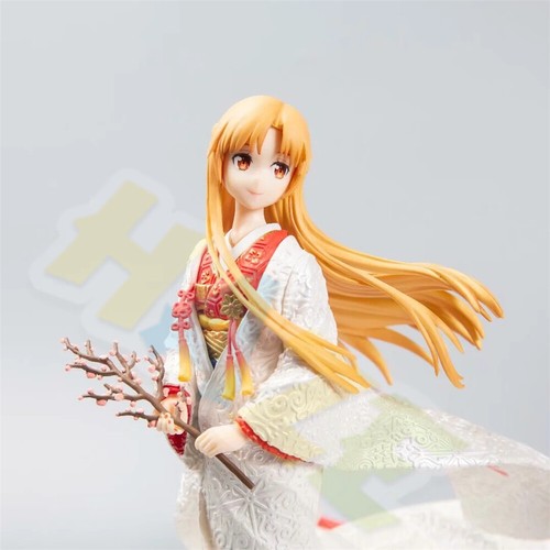 Sword Art Online Yuuki Asuna White Kimono Ver. Figure New Model Toy 25cm PVC - Picture 6 of 8