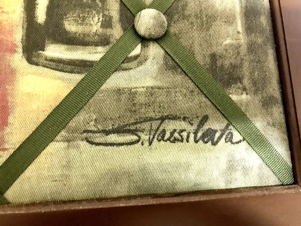 Fabric & Blackboard Message Board-Magnetic-Notes-Photos-Artist Signed-Free Gift - Image 4 of 4