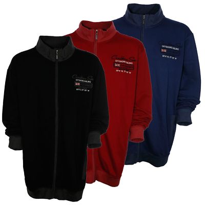 Kitaro Sweatjacke Sweatshirt Jacke Herren Langarm Stehkragen Plusgröße 