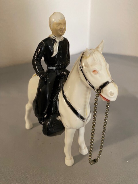 Vintage 1950 Hopalong Cassidy and his horse, Topper Figures
