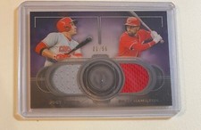  2019 Topps Tribute Dual Relics Purple #DRVH /50 Billy Hamilton/Joey Votto #H275