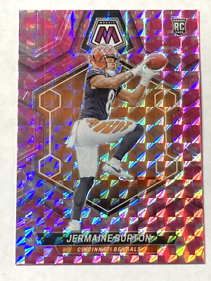 2024 Panini Mosaic Jermaine Burton Pink Mosaic Prizm RC #366 | eBay