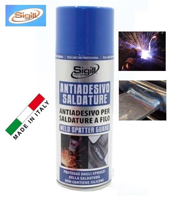ANTI ADESIVO SPRAY PER SALDATURE A FILO SENZA SILICONE 400ml "SIGILL" 100% ITALY