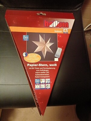 Hellum 521795 Papier-Stern Weiß
