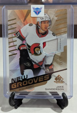 2022-23 JAKE SANDERSON UD SP Game Used New Grooves Premium Patch /25
