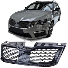 Sport Kühlergrill Schwarz Glanz Waben für Skoda Octavia 5E Facelift ab 2017-2020