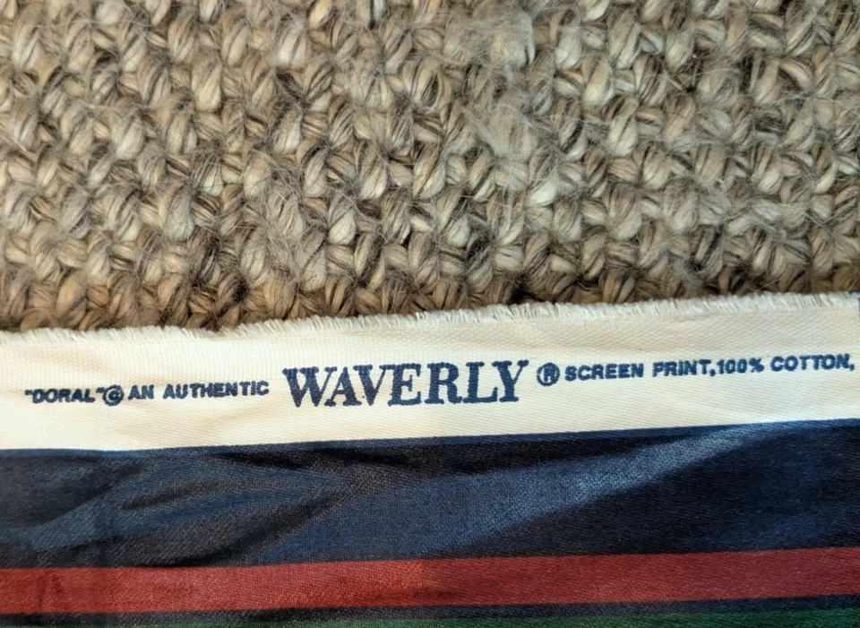 Tela para tapicería a rayas Waverly Doral de 3 yardas serigrafía algodón 54x115 Foto 3 de 4