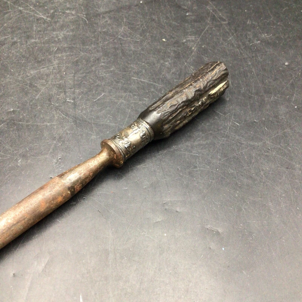 Vintage Appalachian Knife Sharpener W/Antler Handle Rustic Country Primitive USA - Image 3 of 4