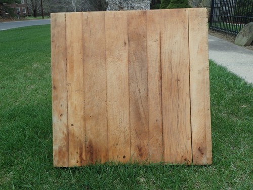 VINTAGE HARD WOOD BUTCHER BLOCK TOP CHOPPING CUTTING BOARD